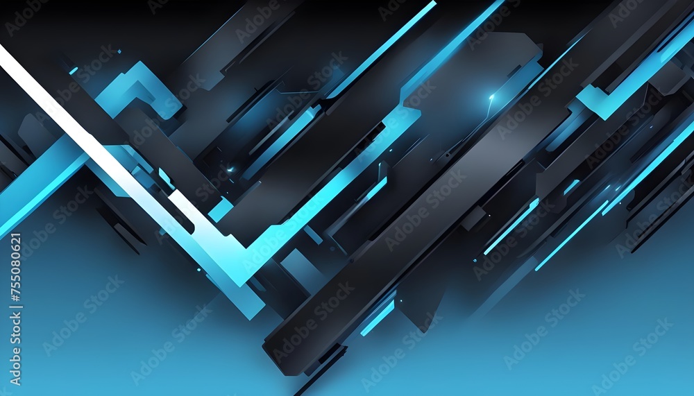 Abstract gaming black and sky blue gradient background wallpaper, figures, business, vibrant colors Abstract gaming black and sky blue gradient background wallpaper, figures, business, vibrant colors