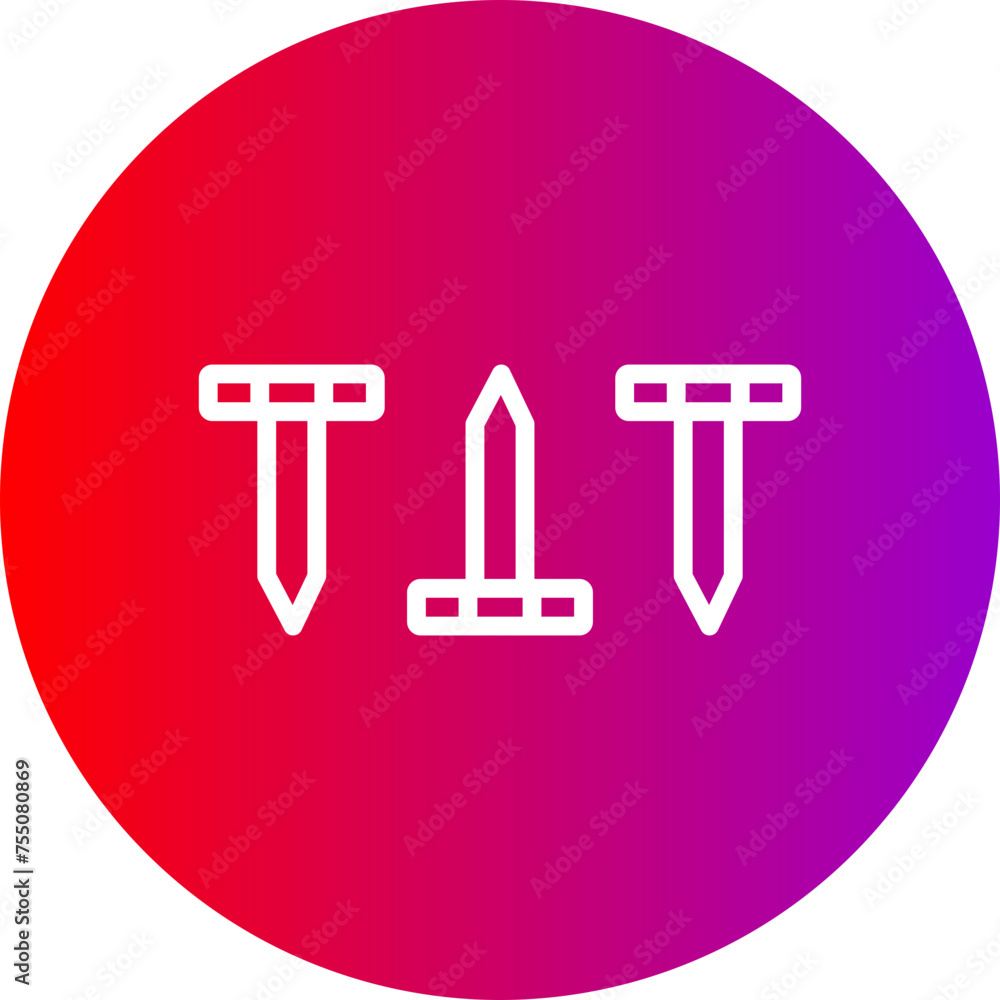 Nails Line Gradient Circle Icon Nails Line Gradient Circle Icon