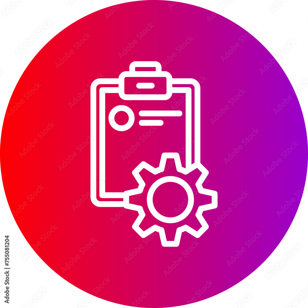 Settings Line Gradient Circle Icon Settings Line Gradient Circle Icon