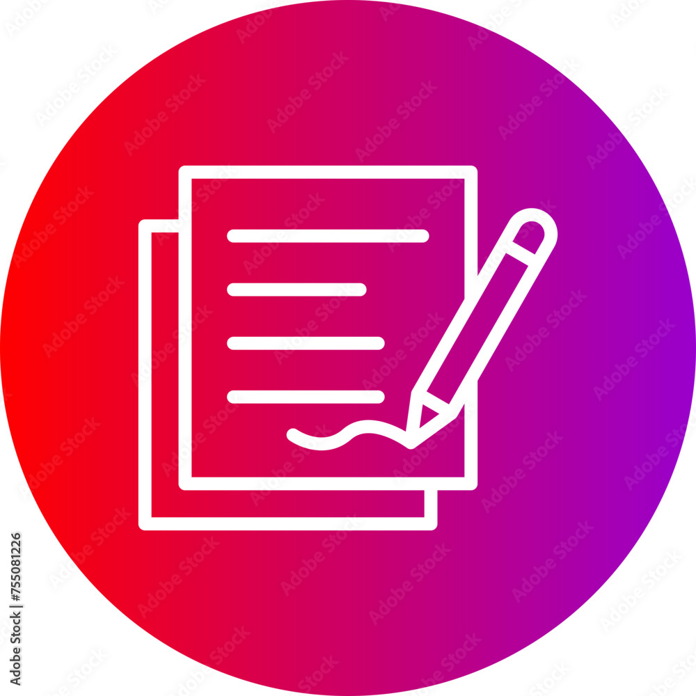 Agreement Line Gradient Circle Icon Agreement Line Gradient Circle Icon