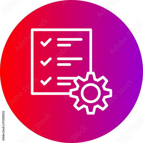 Project Line Gradient Circle Icon