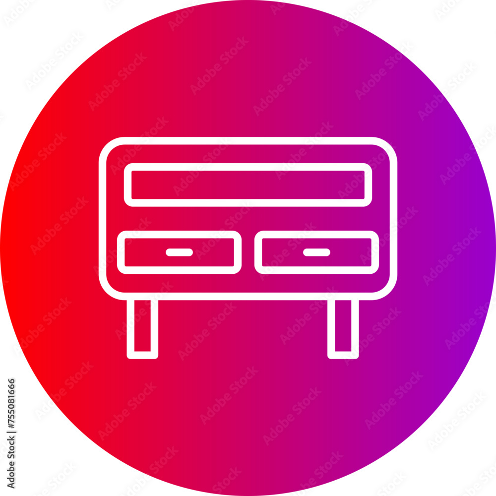 Cabinet Line Gradient Circle Icon Cabinet Line Gradient Circle Icon