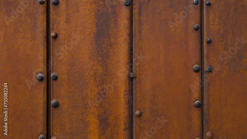 Marveling at Textural Diversity: Grunge, Detailed Rust Iron Texture, Rusty Metal Background, Landscape with Gold Brown Color and Corrosion.