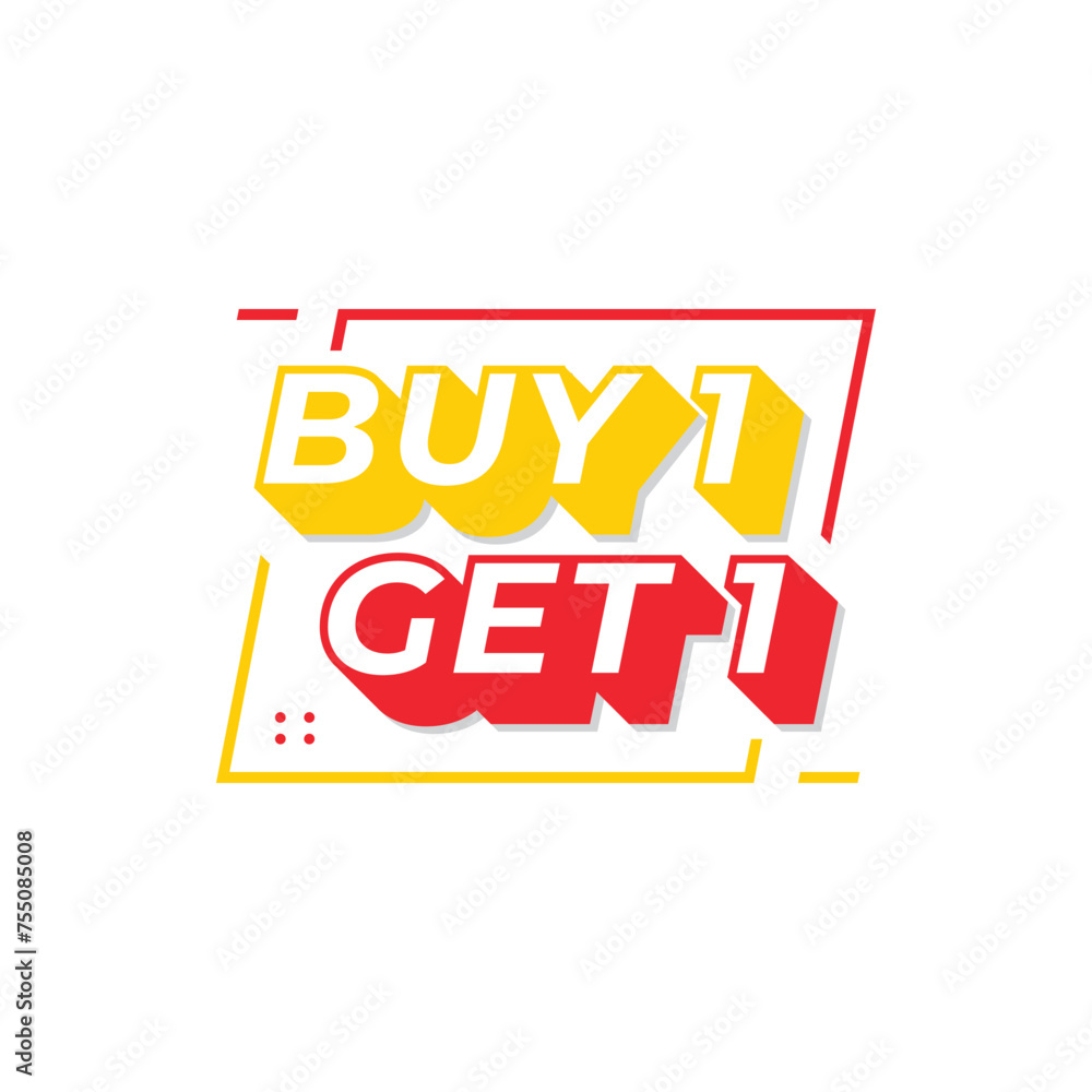 Buy one get one free banner design