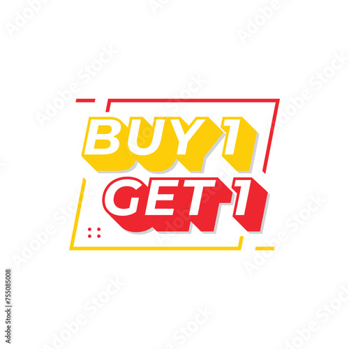Buy one get one free banner design