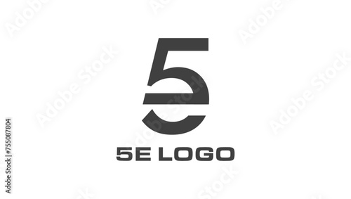 5e modern creative unique minimal vector logo template