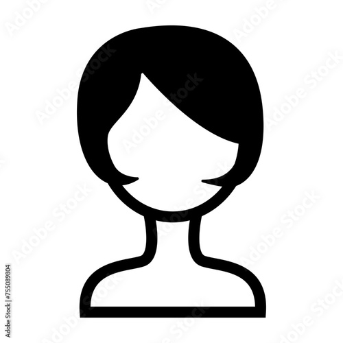 Woman hairstyle icon