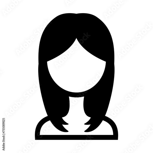 Woman hairstyle icon