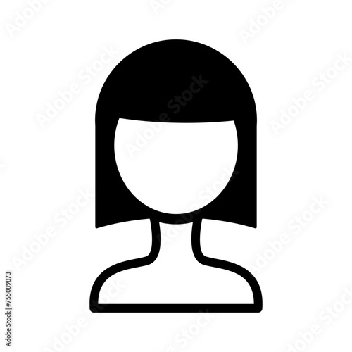 Woman hairstyle icon
