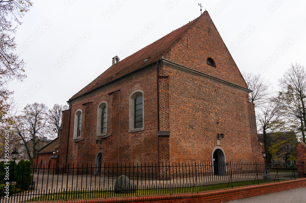 Church of Saint Apostles Peter and Paul (kosciol Swietych Apostolow Piotra i Pawla) was built in first half of 16th century. Kostrzyn, Poland.