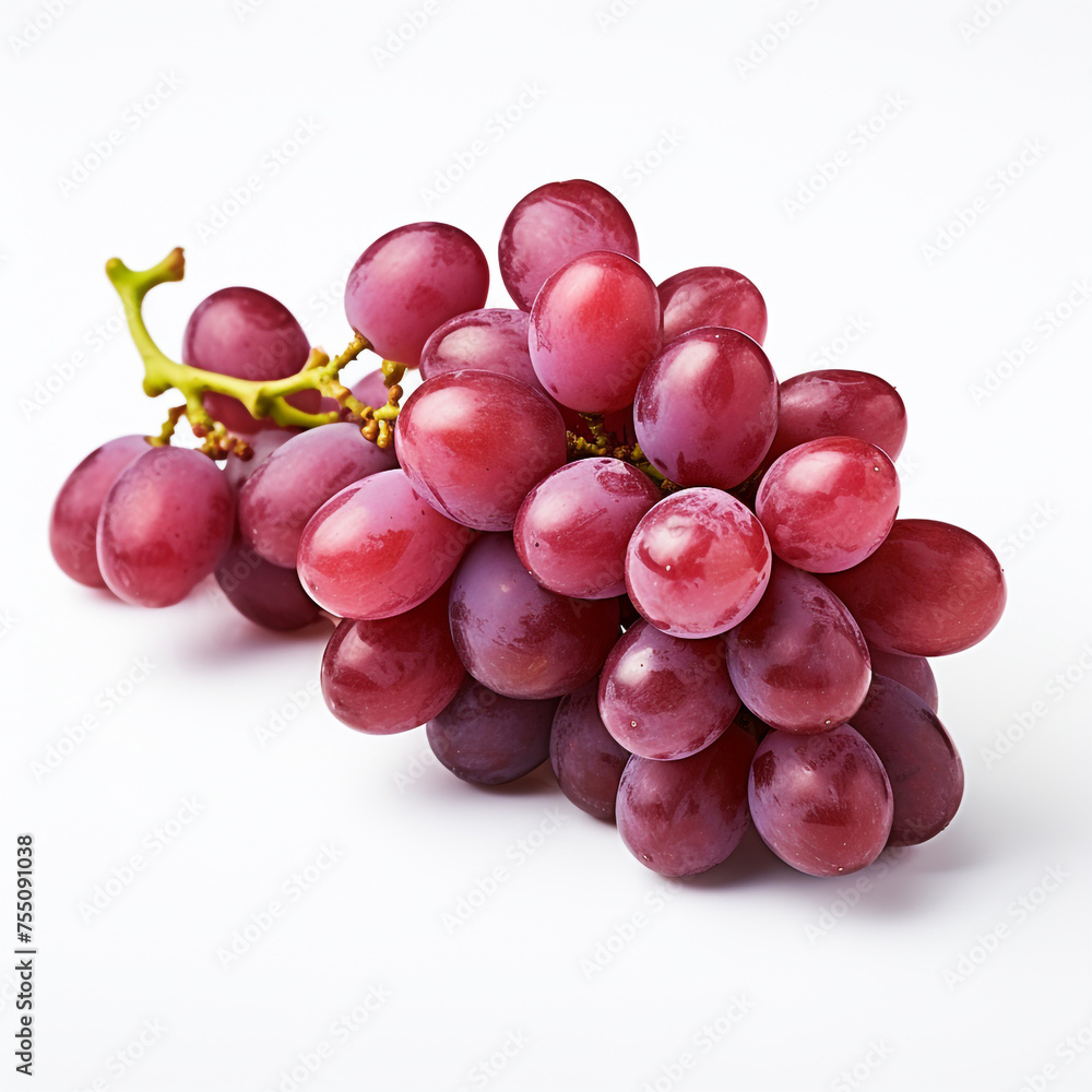 Fototapeta premium grapes, white background, professional photo сreated with Generative Ai