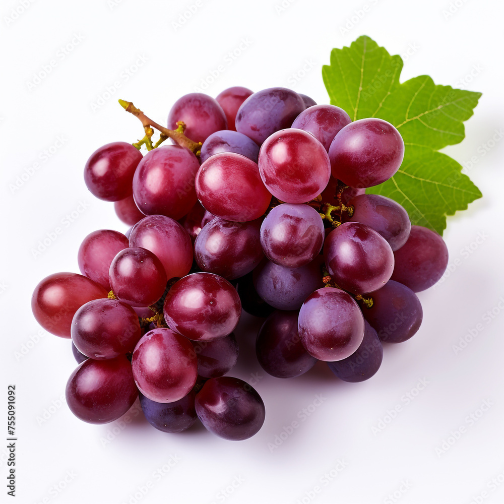 grapes, white background, professional photo сreated with Generative Ai grapes, white background, professional photo сreated with Generative Ai