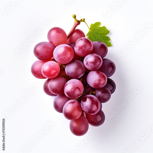 grapes, white background, professional photo сreated with Generative Ai