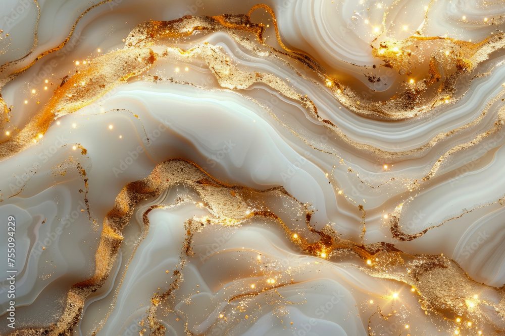 Luxurious Gold Veined Marble Texture with Sparkling Accents Luxurious Gold Veined Marble Texture with Sparkling Accents