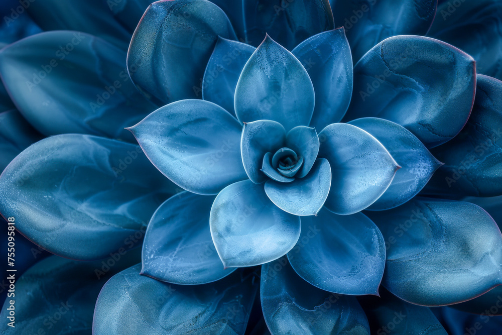 A close-up shot of a blue succulent with delicate dewdrops enhan A close-up shot of a blue succulent with delicate dewdrops enhan