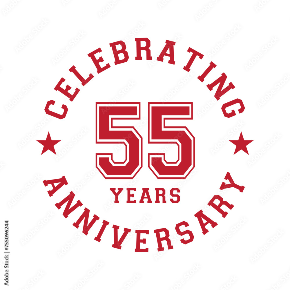 55 years anniversary celebration design template. 55th vector and illustration. 55 years anniversary celebration design template. 55th vector and illustration.