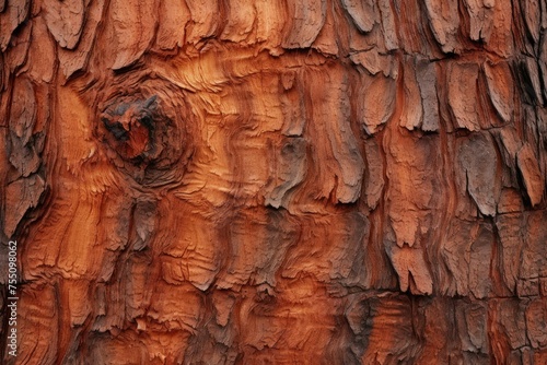 Grainy Redwood tree texture skin. Park plant. Generate Ai