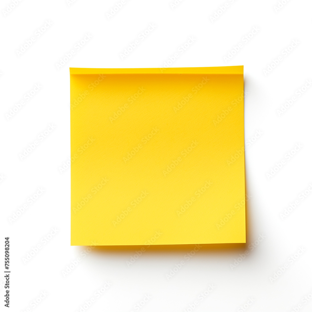Yellow sticky post it note, white background, professional photo сreated with Generative Ai Yellow sticky post it note, white background, professional photo сreated with Generative Ai