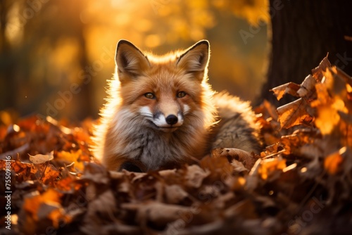 Tranquil Fox Moment Isolated on Transparent Background