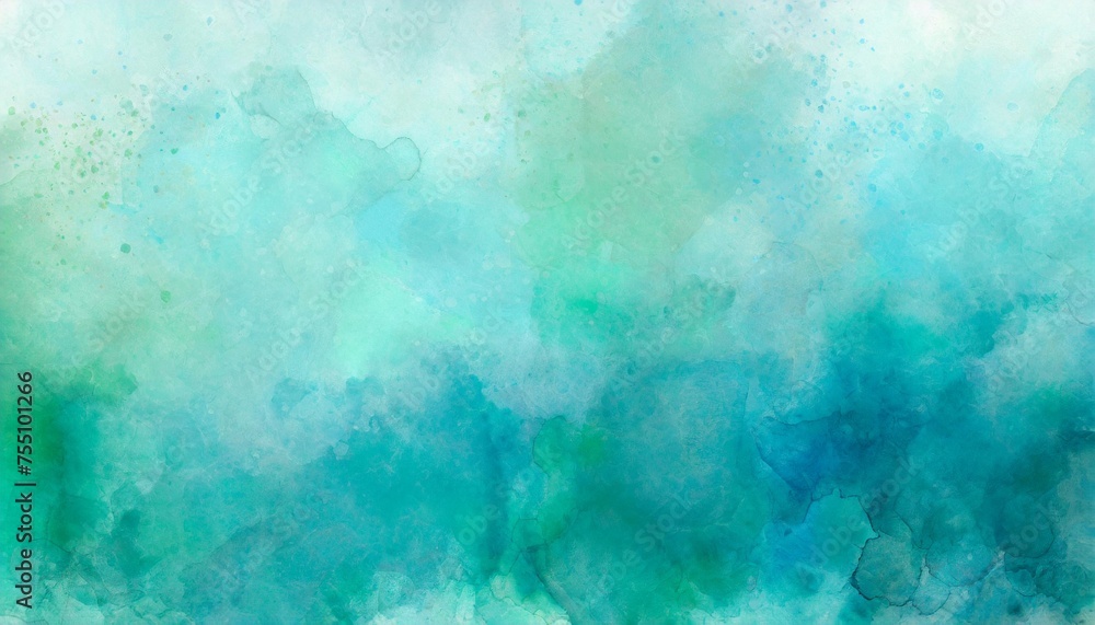 blue green paper background with watercolor fringe bleed and blotches in old vintage texture in elegant website or textured paper design distressed watercolor painting with paint stains