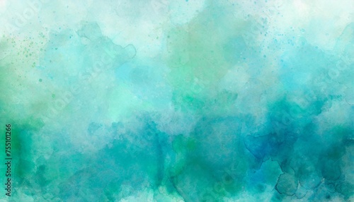 blue green paper background with watercolor fringe bleed and blotches in old vintage texture in elegant website or textured paper design distressed watercolor painting with paint stains photo
