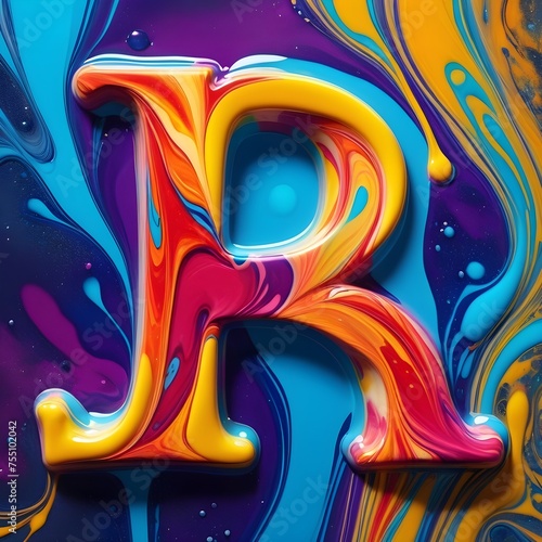 abstract colorful background with colorful elegant letters rainbow design  