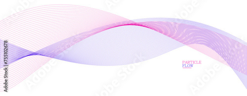 Smooth abstract background with arrays of flowing particles, light and soft vector design, luxury style illustration, motion wind effect.