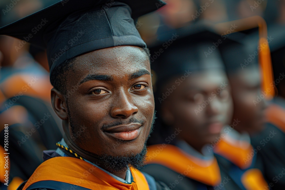 portrait of a happy african male graduate