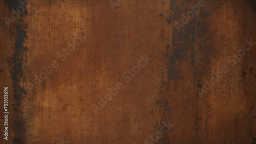 Delving into the Complexity of Textural Diversity: Grunge and Detailed Rust Iron Texture, Immersed in Rust and Oxidized Metal Background, Landscape with Slightly Gold Brown Color and Corrosion