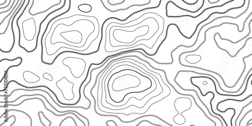 Geographic mountain relief. Abstract lines background. Seamless pattern with lines