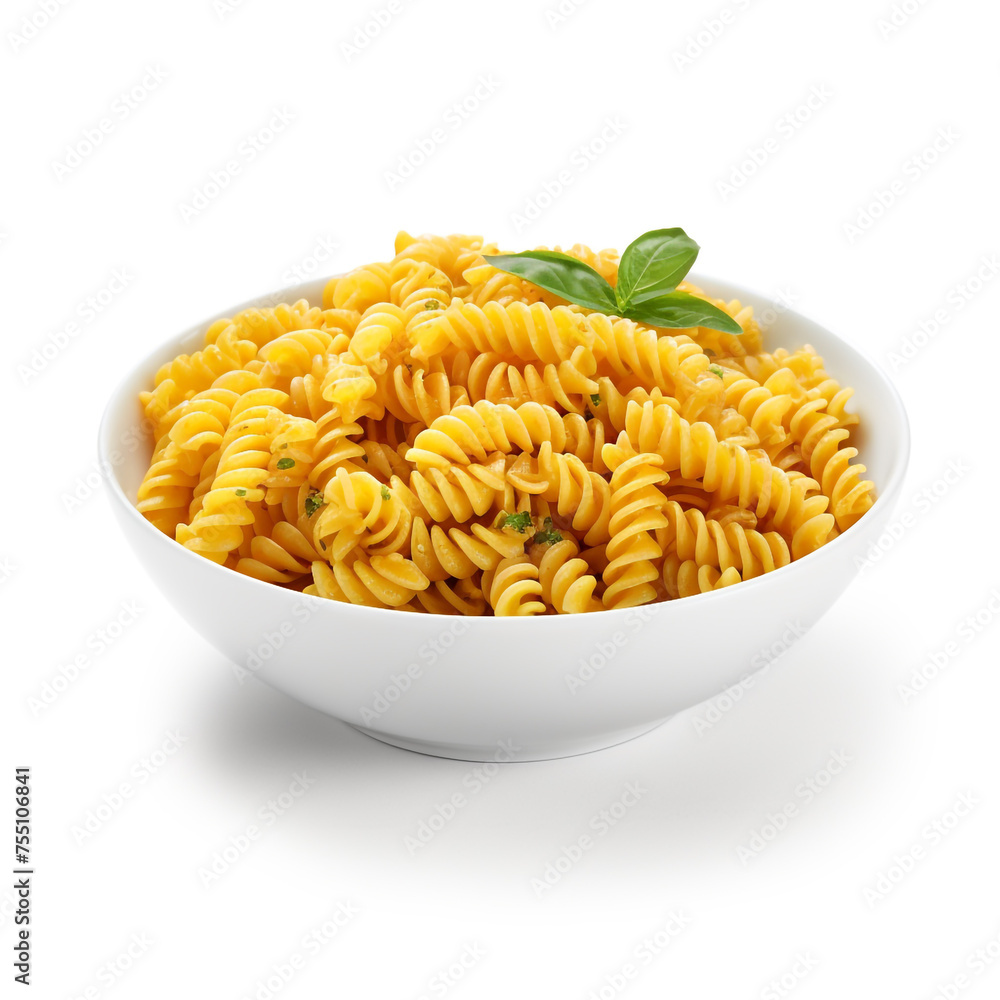 Fusilli pasta, white background, professional photo сreated with Generative Ai Fusilli pasta, white background, professional photo сreated with Generative Ai