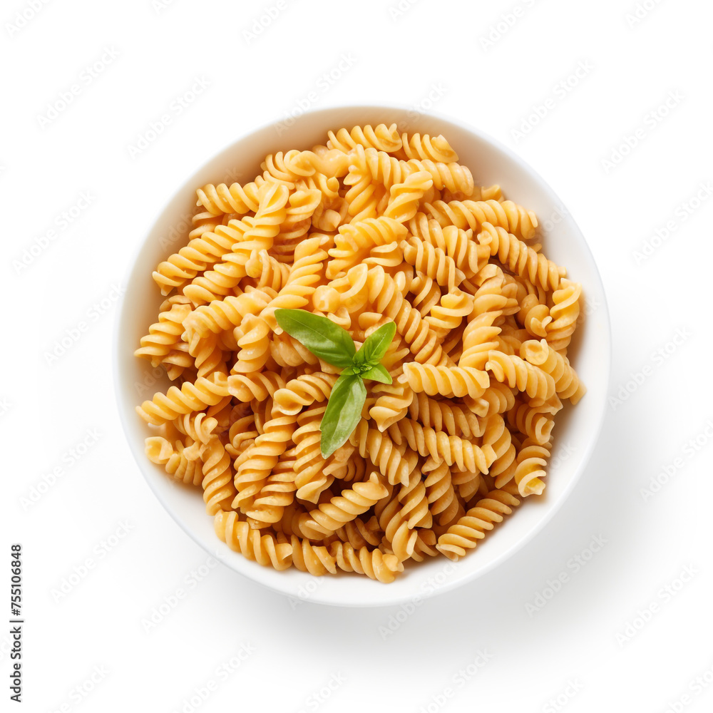 Fusilli pasta, white background, professional photo сreated with Generative Ai Fusilli pasta, white background, professional photo сreated with Generative Ai
