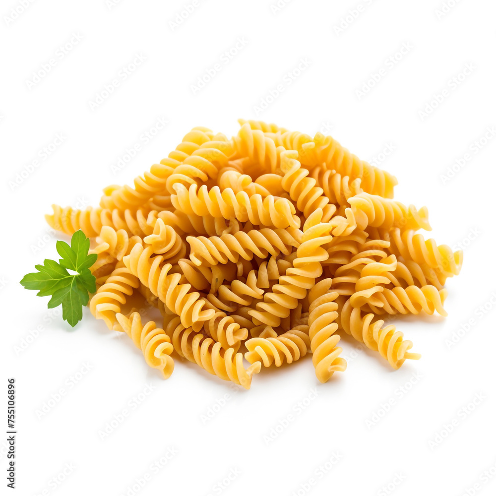 Fusilli pasta, white background, professional photo сreated with Generative Ai Fusilli pasta, white background, professional photo сreated with Generative Ai