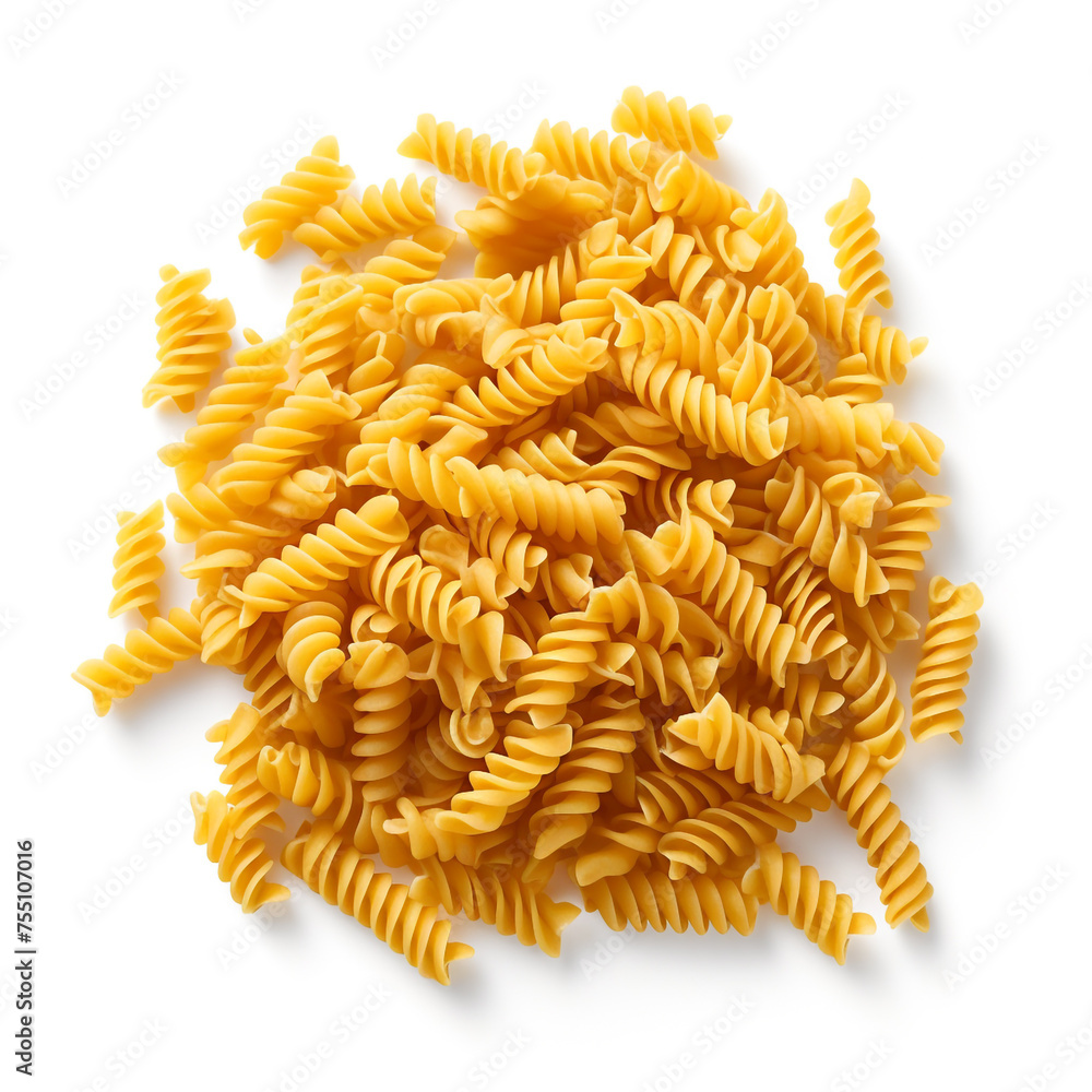 Fusilli pasta, white background, professional photo сreated with Generative Ai Fusilli pasta, white background, professional photo сreated with Generative Ai