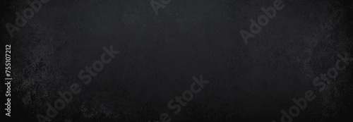 Empty Dark grunge background, Panorama,texture with space for text, vintage shabby grunge texture of dark gray black concrete. Background, design concept, old paper, blackboard. copy space