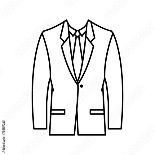 suit vector icon in harmonious style