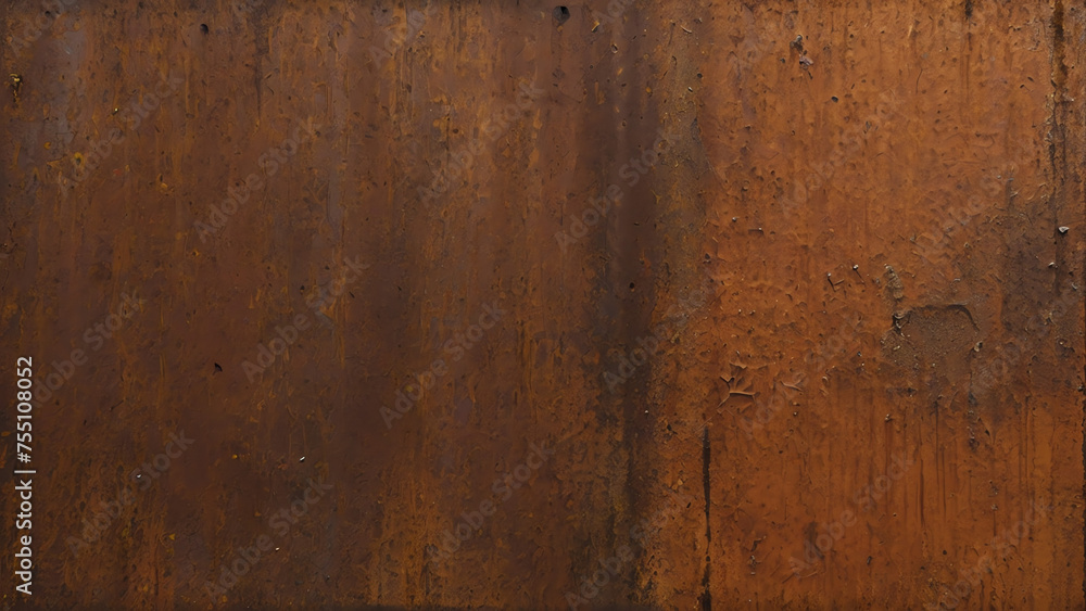 Exploring the Beauty of Patinated Textures: Grunge and Rust Iron Texture, Enveloped by Oxidized Metal