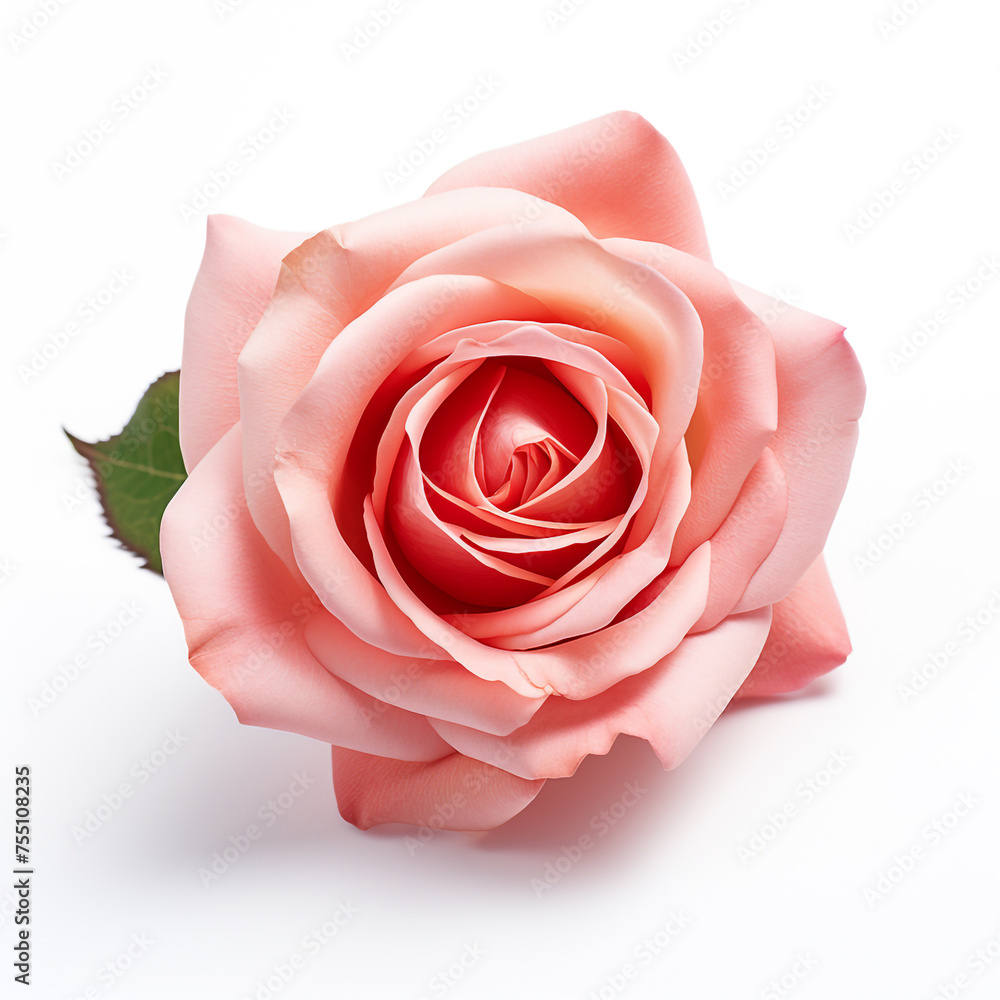 Rose, white background, professional photo сreated with Generative Ai Rose, white background, professional photo сreated with Generative Ai