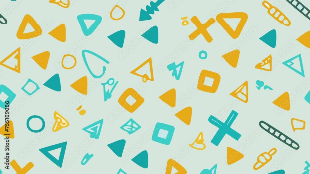 Pattern of Triangles, Squares, and Circles Animation Pattern of Triangles, Squares, and Circles Animation