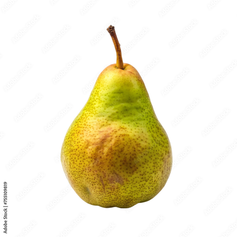 Ripe yellow pear isolated on a transparent background. Ripe yellow pear isolated on a transparent background.