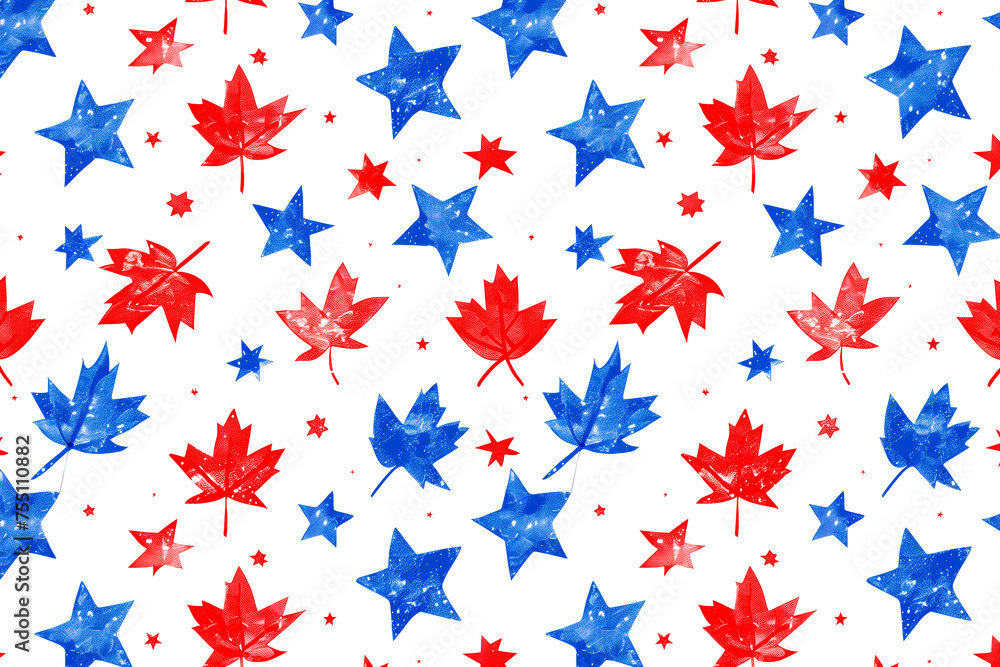 Seamless pattern with stars for 1st of July celebration. Canada Day. Seamless pattern with stars for 1st of July celebration. Canada Day.