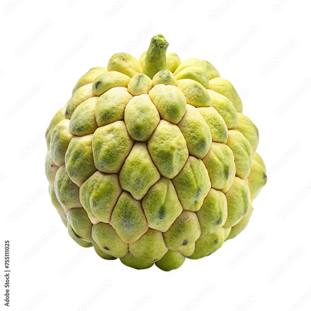 Fototapeta premium Custard apple. isolated on a transparent background.