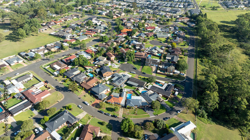 Photography Drone aerial photograph of residential houses and surroundings in the greater Sy
