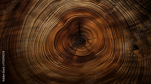 tree circular wood grain background сreated with Generative Ai
