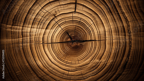 tree circular wood grain background сreated with Generative Ai