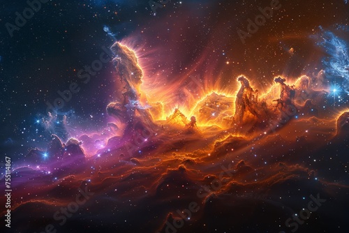 Vibrant Nebula in Deep Space