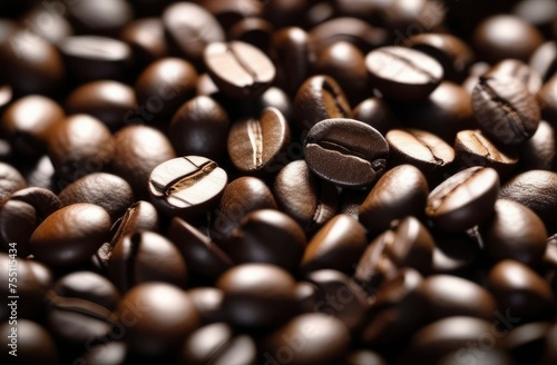 Coffee beans texture background.