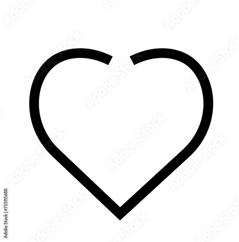 heart love line simple icon vector design photo