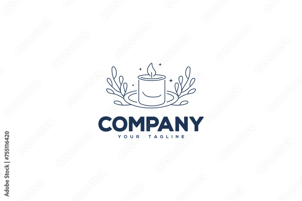 Candle Logo Design - Spa Logo Design Candle Logo Design - Spa Logo Design