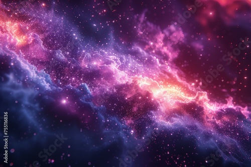 Colorful Space Filled With Stars and Dust